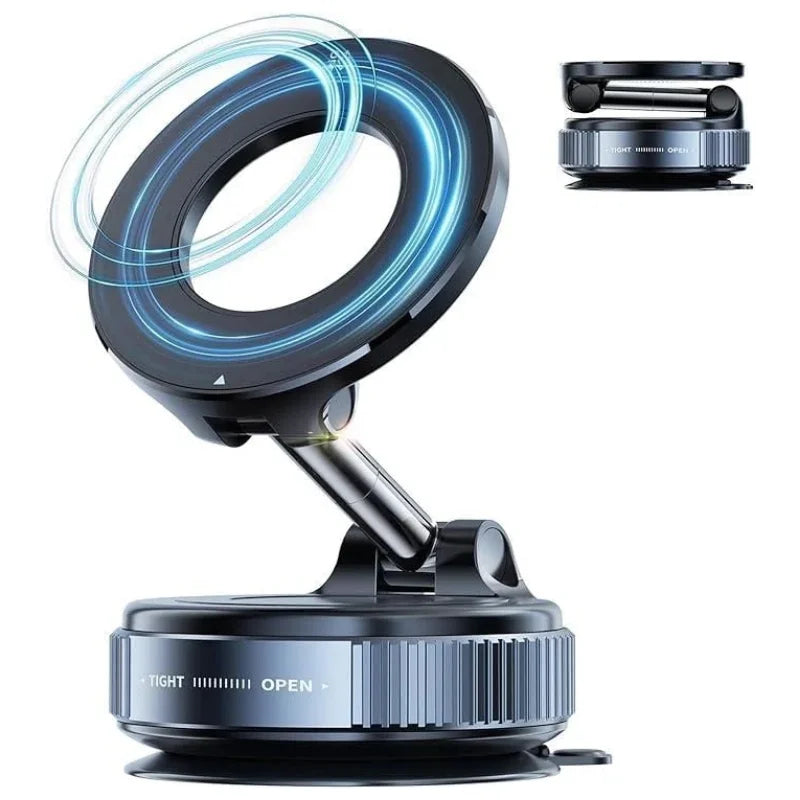 Foldable Magnetic Car Phone Holder | 360° Rotating Suction Mount, Universal