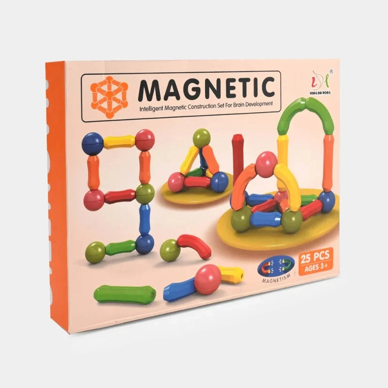 25 Pcs Magnetic Building Blocks Set | STEM Educational Rods & Balls Toy for Kids