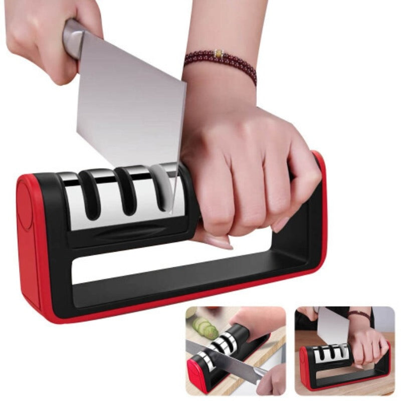 3-in-1 Knife Sharpener Set with Ceramic Peeler | 3-Stage Blade Restorer
