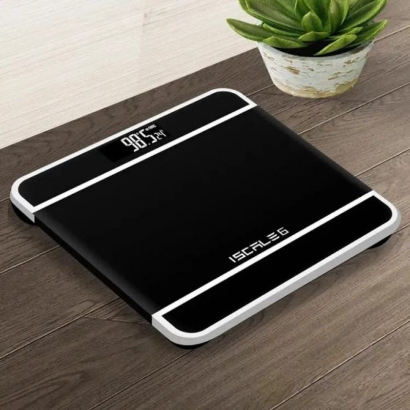 iScale Digital LED Bathroom Weighing Scale | Tempered Glass, Accurate & Automatic Weight Monitor