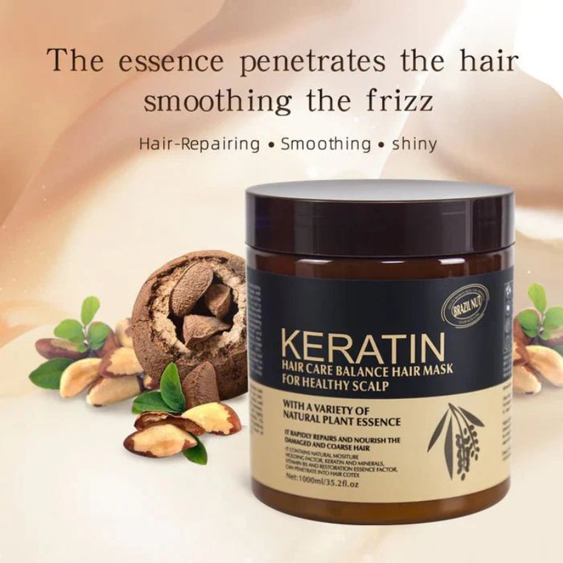Brazil Nut Keratin Hair Mask 500ml | Nourishing, Strengthening & Smoothing Hair Treatment