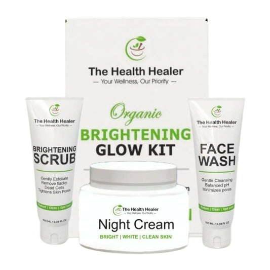 Brightening Glow Kit by The Health Healer | Face Wash, Scrub & Night Cream Set