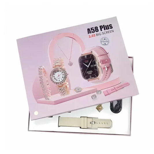 A58 Plus 6-in-1 Women’s Smartwatch | Stylish Fitness Tracker Perfect Gift Idea