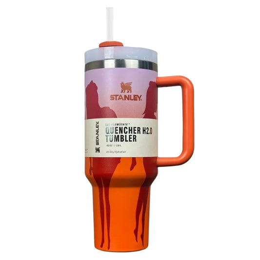 Orange Barbie Stanlay Tumbler | H2.0 Tumbler 1.18L Limited Edition Double Wall Vacuum Insulated