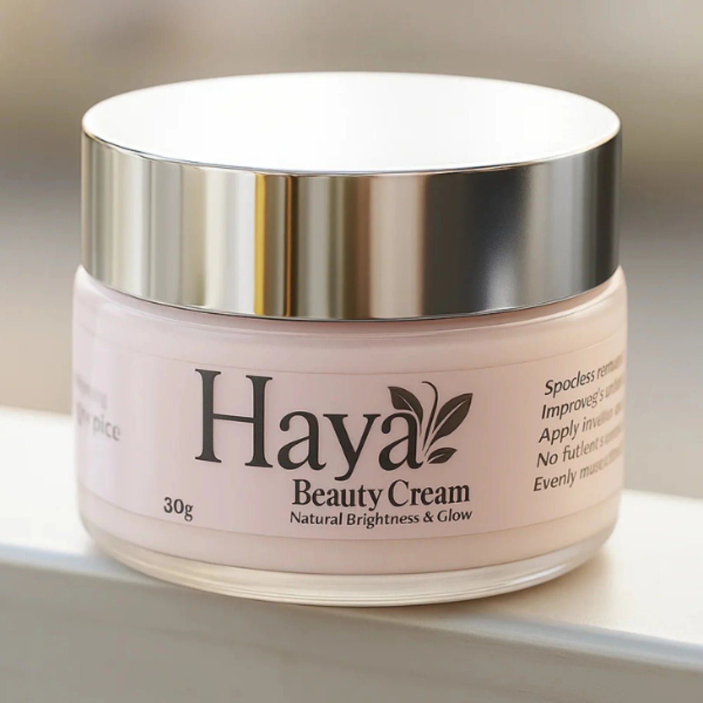 Haya Herbal Beauty Cream 30gm | Brightening & Glow Formula for Radiant Skin