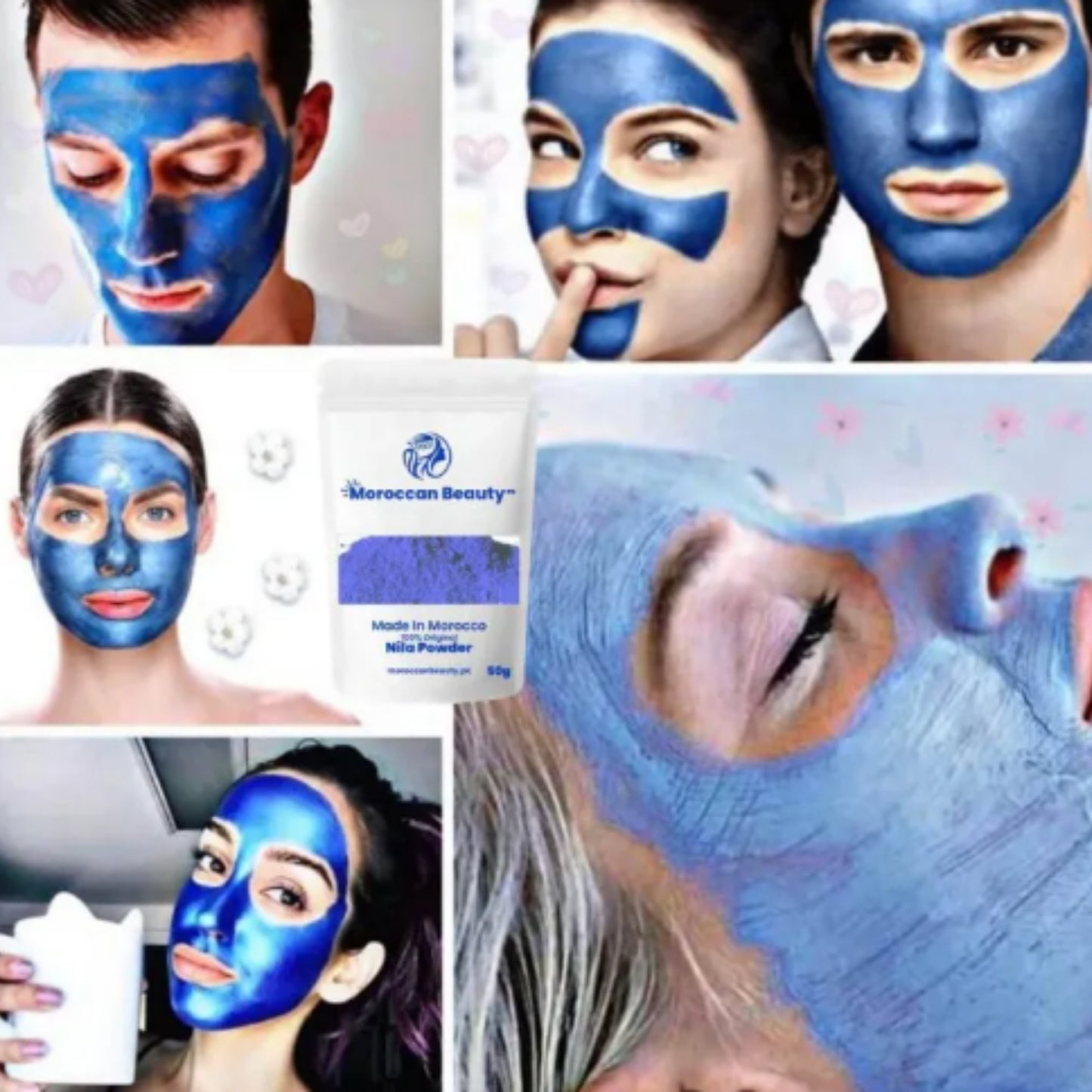 Moroccan Beauty Blue Nila Powder 50g | Skin Whitening, Anti-Inflammatory & Hydrating